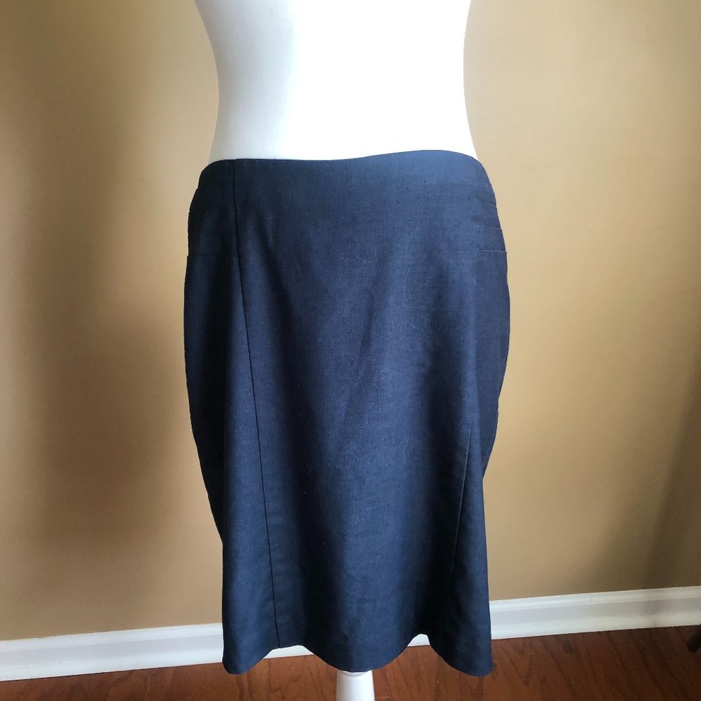 The Limited Women's Blue Zipped Size 8 Pencil Skirt